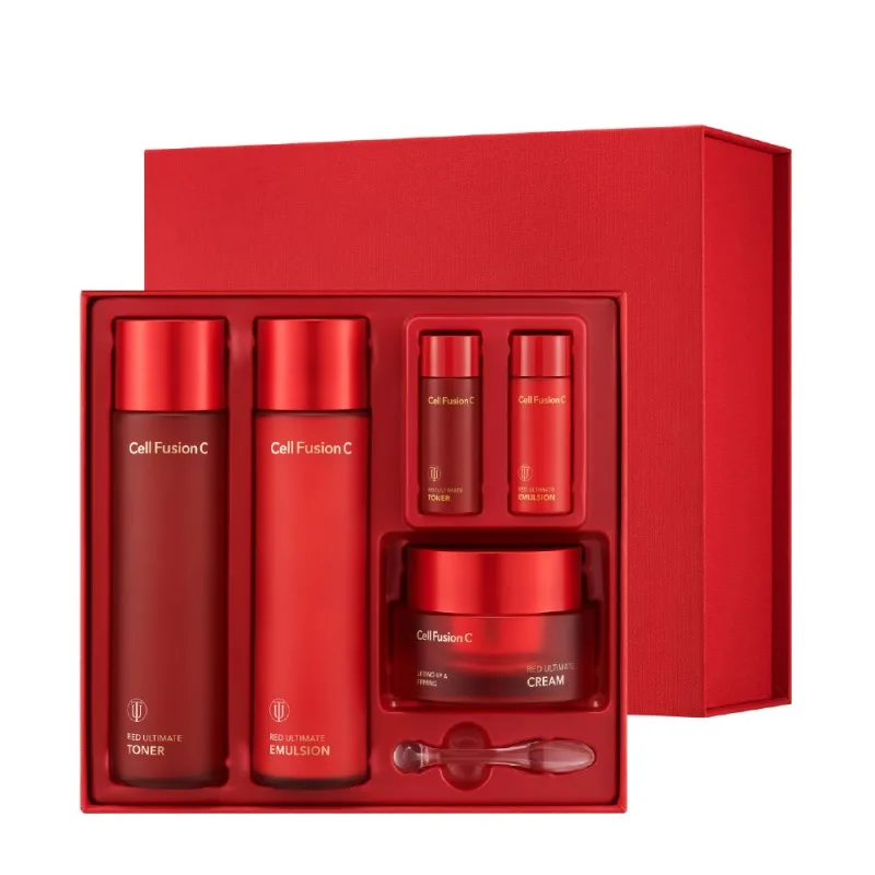 Cell Fusion C Red Ultimate Set kelioninis odos maitinimo ir stangrinimo rinkinys