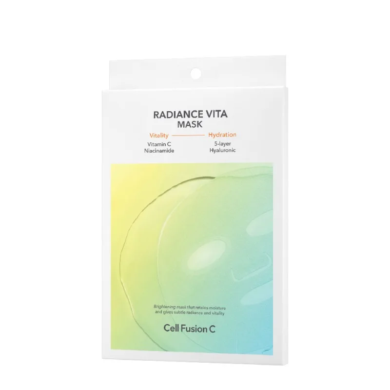 Cell Fusion C Radiance Vita Mask skaistinanti lakštinė veido kaukė 27 ml x 5 vnt