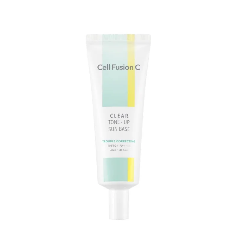 Cell Fusion C Clear Tone Up Sun Base SPF 50+ PA++++ raminanti makiažo bazė su apsauga nuo saulės probleminei odai 40 ml
